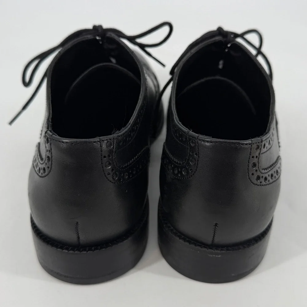 Cole Haan Mens Black Leather Wingtip Oxford Brogue Dress Shoes Size 11M